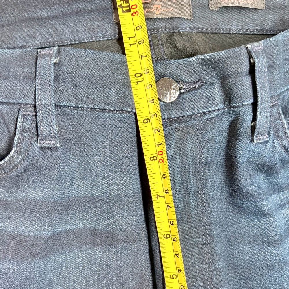JEN7 by 7 For All Mankind Slim Straight Jeans Blue Stretch Denim Size 6 - Picture 9 of 10